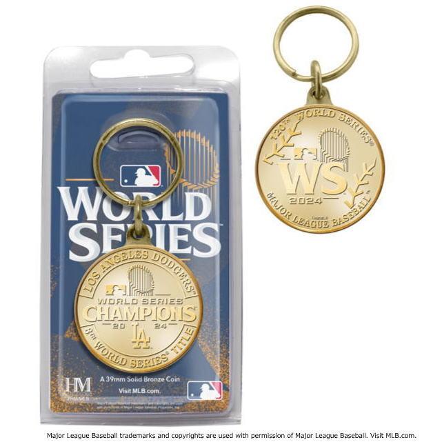 MLB公認　レア品　ドジャースワールドシリーズ2024年優勝記念キーチェーン 予約】MLB ドジャース ワールドシリーズ 2024 優勝記念 キーチェーン