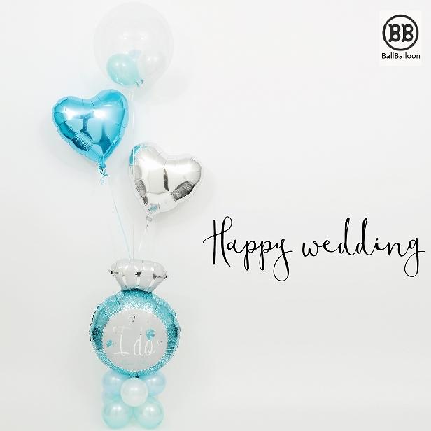ウェディングリング ブルー バルーン電報 結婚式 バルーン 祝電 2次会 装飾 おしゃれ Sale 65 Off