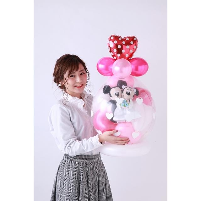 バルーン 電報 結婚式 結婚祝い 入籍祝い ディズニー ミッキー ミニーのウェディング おしゃれ ウェルカムドール 祝電 ぬいぐるみ電報 ぬいぐるみの画像