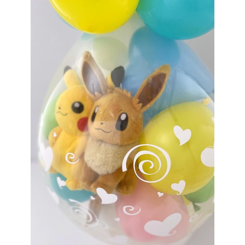 ペアアレンジ バルーン 電報 結婚式 誕生日 ポケモン ピカチュウ