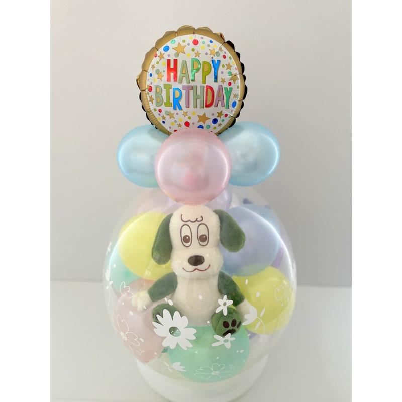 ワンワン ぽぅぽ うーたん バルーンラッピング バルーン 誕生日 1歳 2歳 いないいないばあっ グッズ 出産祝い ぬいぐるみ プレゼント ハーフバースデーの画像