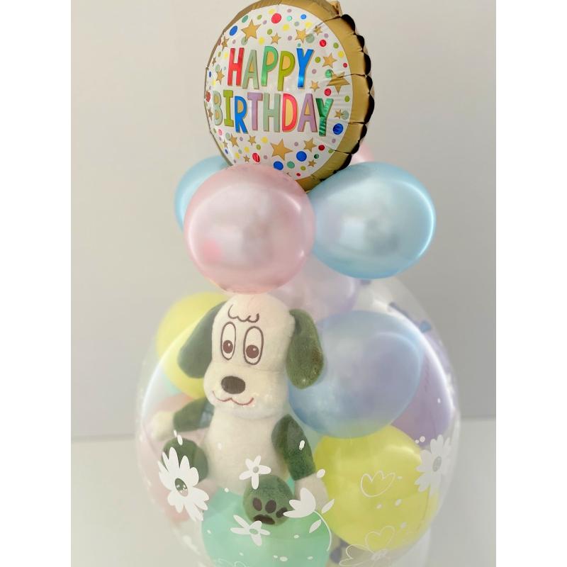 ワンワン ぽぅぽ うーたん バルーンラッピング バルーン 誕生日 1歳 2歳 いないいないばあっ グッズ 出産祝い ぬいぐるみ プレゼント ハーフバースデーの画像