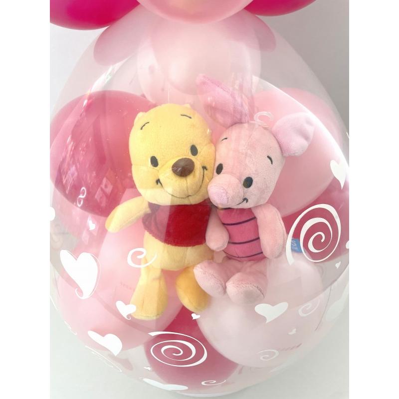 バルーン 電報 結婚式 誕生日 入籍祝い プーさん＆ピグレット バルーン