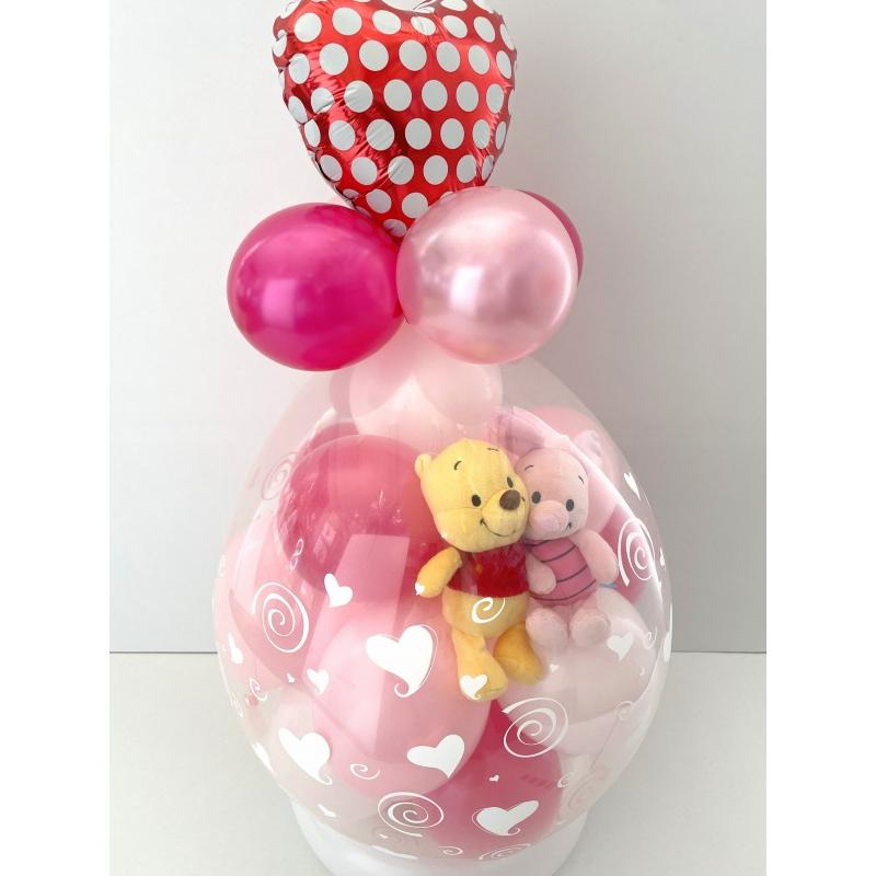 バルーン 電報 結婚式 誕生日 入籍祝い プーさん＆ピグレット バルーン
