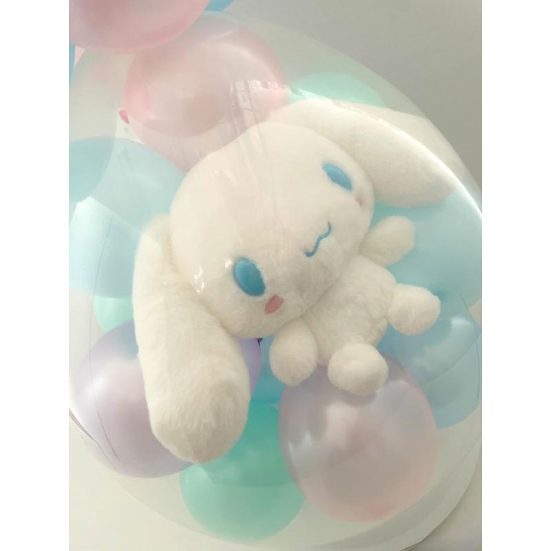 ほわほわ シナモン（シナモロール） バルーンラッピング 電報 結婚式 誕生日 サンリオ 入籍祝い おしゃれ クリスマス 卒業祝い 入学祝い 母の日の画像
