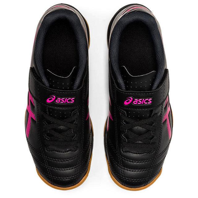 アシックス ジュニオーレ JUNIOLE 6 IN ブラック ピンク フットサル インドアシューズ ベルクロ マジックテープ (asics2022Q1) 1104A044-005｜ballclub-b｜04