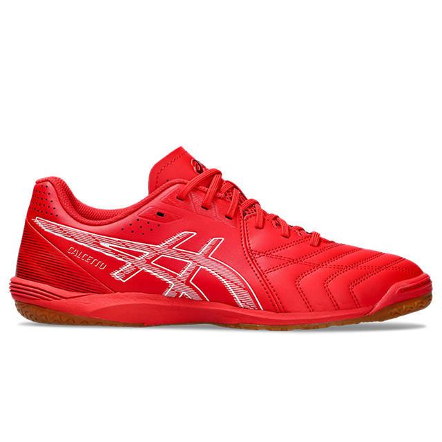 アシックス カルチェット WD 9 Cレッド ホワイト フットサル インドアシューズ ワイドモデル (ASICS2024Q1) 1113A037-600｜ballclub-b｜02