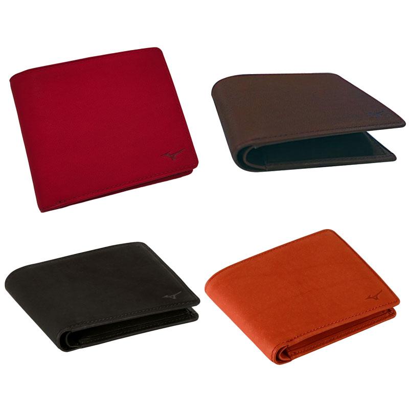 MIZUNO グラブ革 二つ折り財布 ミズノ 財布 革 天然皮革 牛革