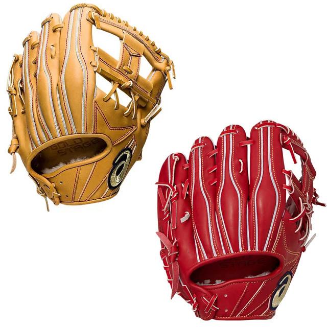 GOLD Stage 赤色 硬式グローブ MIZUNO（ミズノ） 40%OFF 硬式グローブ アシックス GOLDSTAGE ゴールド