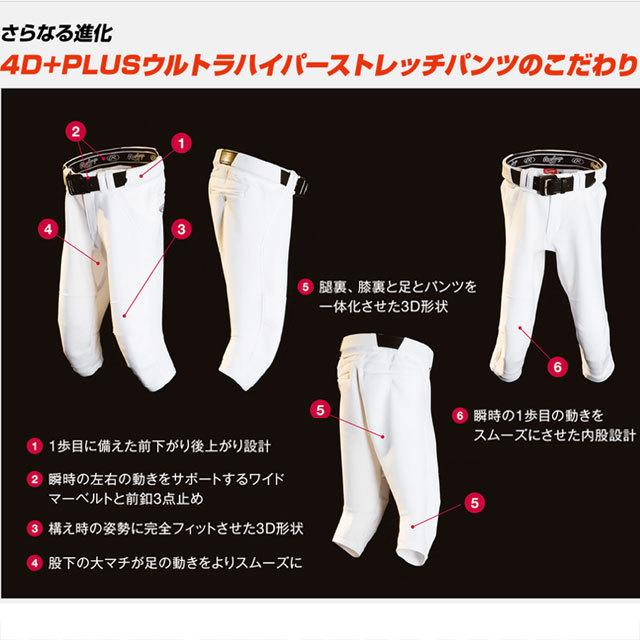 在庫処分大特価!!】 ウルトラハイパーストレッチパンツ ローリングス 4D 学生野球 ユニフォーム 野球 マーク有 ひざ2重加工 大人 PLUS APP12S02 レギュラーパンツ 一般 ユニフォーム(練習着) ユニフォームパンツ ショートフィット 一般メンズ 練習用 ローリングス Rawlings 4Dplusウルトラハイパーストレッチパンツ APP12S01 ホワイト