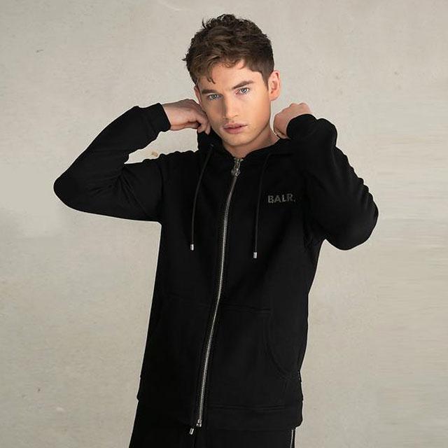 BALR./ボーラー サッカー ウェア ジップパーカー Q-SERIES STRAIGHT ZIP THRU HOODIE ブラック (BALANCE STYLE) B12671001-BLACK｜ballclub-b｜03