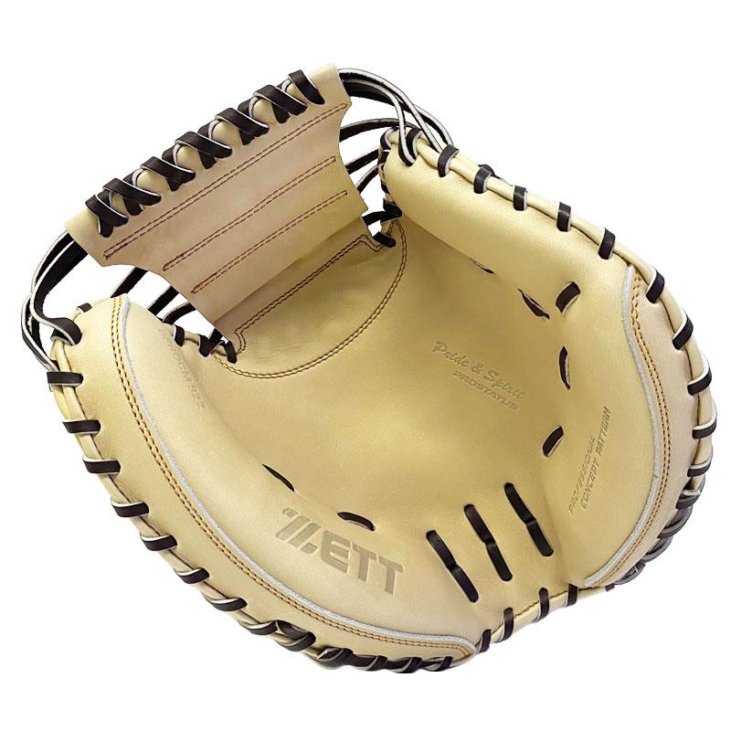 ZETT 硬式グローブ ベージュ 編み込み zett(ゼット) 硬式キャッチミット(プロステイタス)2401 野球