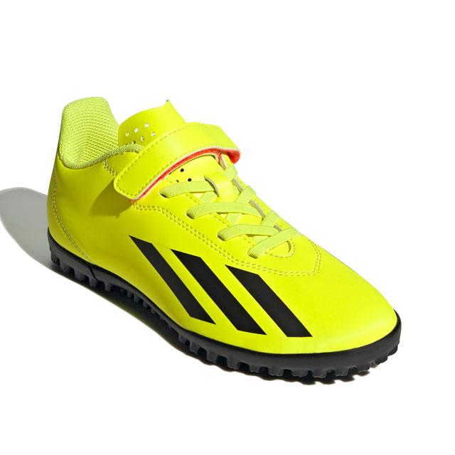 アディダス ジュニア エックス クレイジーファスト CLUB H&L TF Tイエロー サッカー フットサル ベルクロ トレシュー (adidas2024Q1) IF0716｜ballclub-b｜04