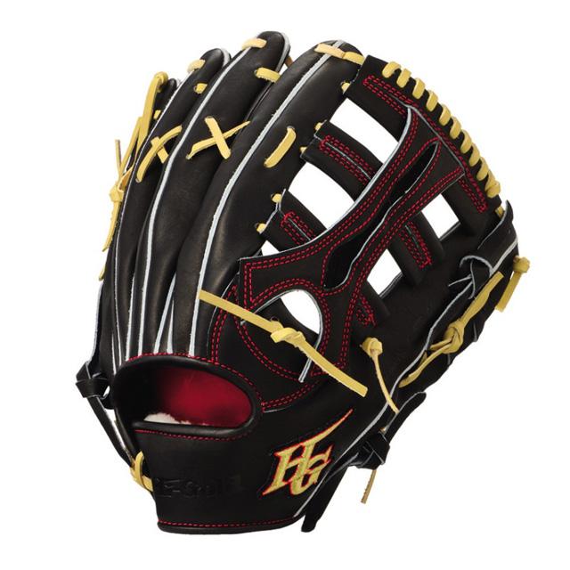 日本製 ハイゴールド 硬式 外野手用 グローブ 和牛ステアレザー 心極 HI-GOLD（ハイゴールド） 硬式グラブ 心極 和牛レザー 外野手用