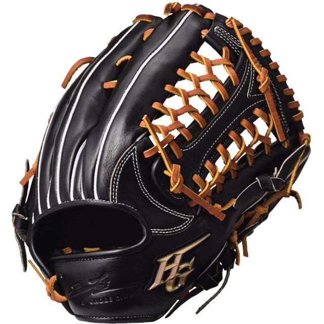 HI-GOLD（ハイゴールド） 軟式グラブ 己極 外野手用 SRブラック×タン