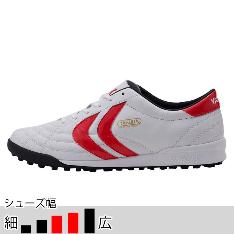 YASUDA サッカーシューズ トレシュー ホワイト/レッド ヤスダ（YASUDA）（メンズ、キッズ）サッカートレーニング