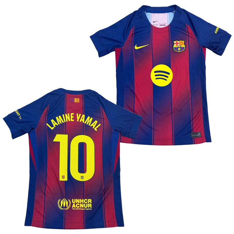 NIKE ナイキ バルセロナ ユニフォーム US Lサイズ 25-26 NIKE FCバルセロナ 25-26 ホーム 半袖 ユニフォーム ジュニア No