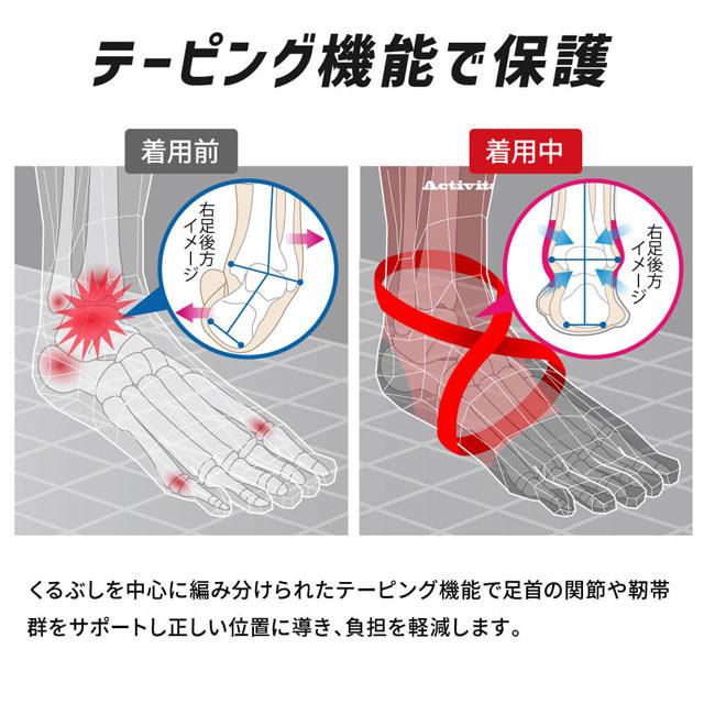 アクティバイタル サッカー フットサル ソックス ストッキング アクティバイタル フットサポータープロ S-M HRD1055｜ballclub｜06