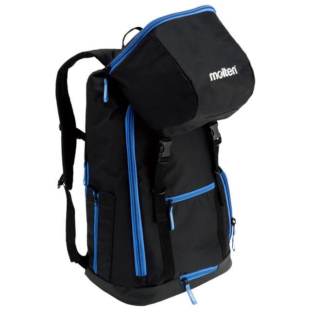 モルテン リュック バックパック 約40L サッカー用 黒青 LF0013KB 2025年継続モデル 沖縄配送不可 [取り寄せ][自社](メール便不可) モルテン サッカー フットサル リュック バックパック サッカー用 40L
