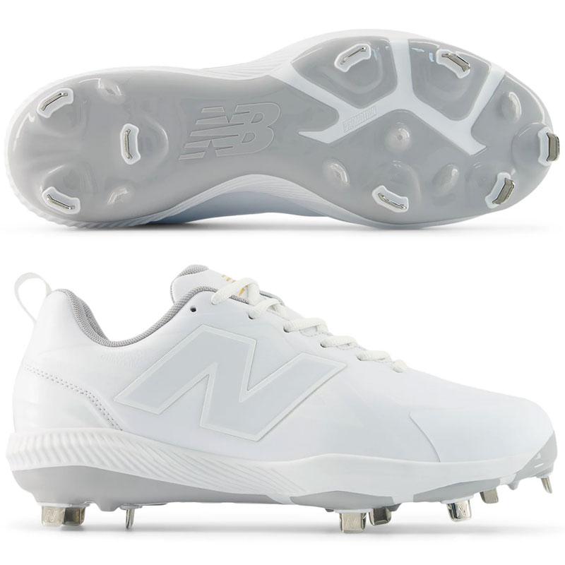 New Balance ホワイト スパイク 未使用　M10004ET 2E New Balance（ニューバランス） 野球スパイク 埋め込み金具スパイク