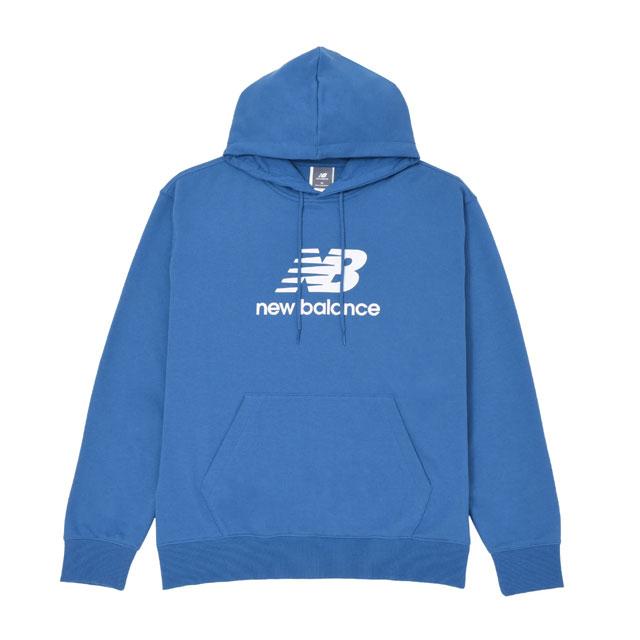 ニューバランス Sport Essentials Stacked Logo スウェットフーディ パーカー トレーニングウェア スウェット ブルーアゲート MT41501-BEU New Balance（ニューバランス） 38％OFF！ Sport Essentials Stacked
