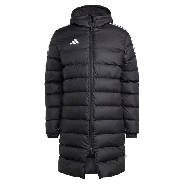アディダス サッカー フットサル ウェア TIRO 23 リーグ ロングダウンジャケット ブラック ベンチコート ジャケット 防寒 (adidas2024FW) NUH32-HS7238 adidas（アディダス） サッカー フットサル ウェア TIRO 23 リーグ