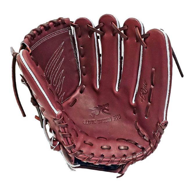 GLOVE STUDIO RYU リュウ 硬式グラブ キップレザー 野球 グローブ ピッチャー (硬式投手用) 野球 高校野球ルール対応 一般 大人 RYU-103-WBRN｜ballclub｜02