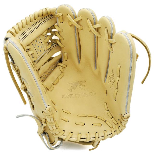 GLOVE STUDIO RYU リュウ 硬式グラブ キップレザー 野球 グローブ 一般 大人 (硬式投手用) RYU-KAN-CAMBLK｜ballclub｜02