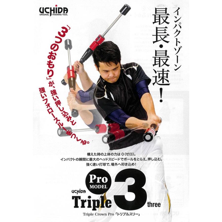 交換無料 Uchida ウチダ トレーニングバット トリプルスリー 軽量タイプ バッティング練習 打撃練習 Tr385g 偉大な Zoetalentsolutions Com