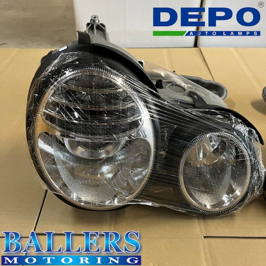 希少 DEPO W211 後期LOOK ハロゲンヘッドライト BENZ Eクラス W210