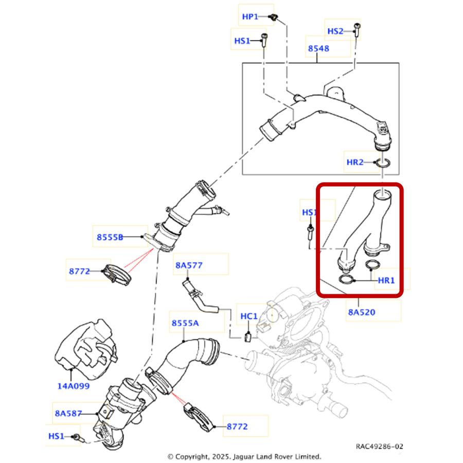 専用ページ ランドローバー（LAND ROVER） 純正品 ウォーターホース レンジ