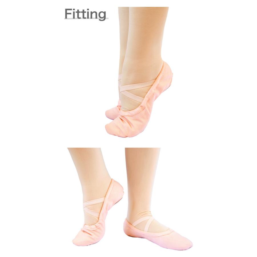 バレエシューズ オールキャンバス 布シューズ ヨーロピアンピンク 16cm