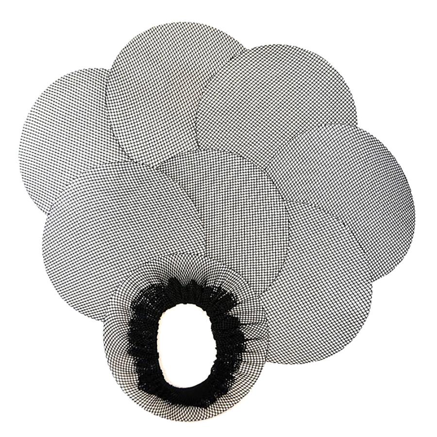 8点セット バレエ ヘアネット 10cm ブラック 黒 しっかり 丈夫 シニヨンカバー シニヨンキャップ シニョン