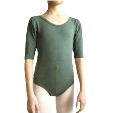 バレエレオタード バッククロスデザイン5分袖レオタード(サイズ130