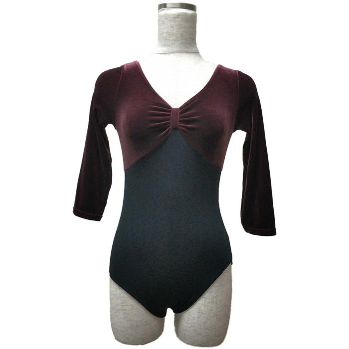 バレエ レオタード 子供用 レディース 長袖 7分袖 七分袖レオタード