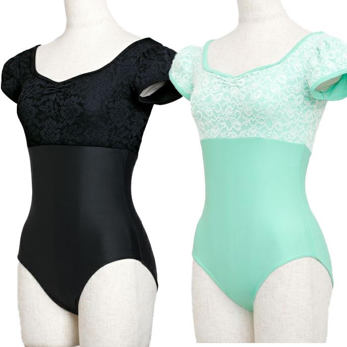 バレエ レオタード 大人 袖ありレオタード レディース レース 日本製