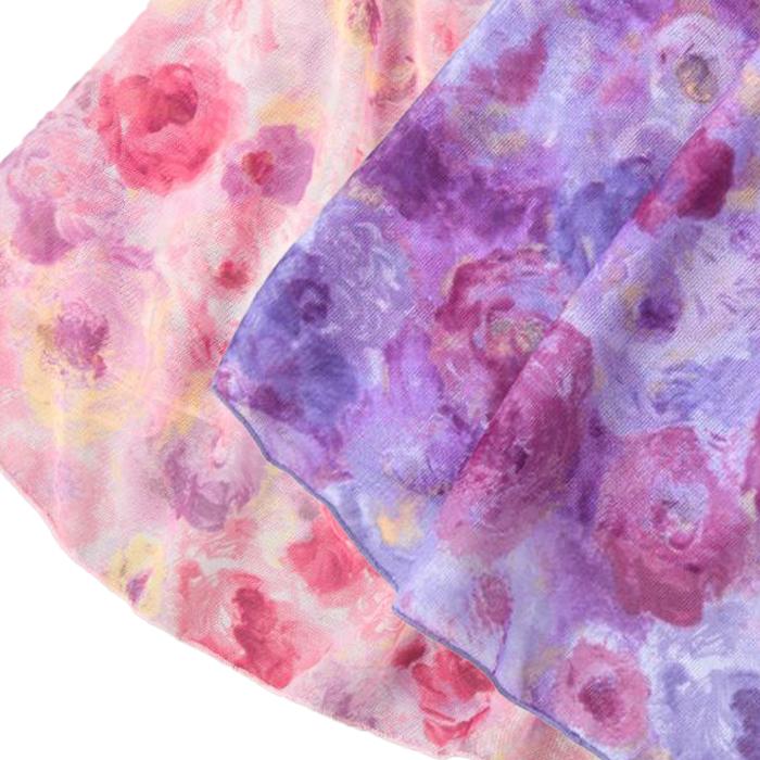 バレエスカート バレエ用品 花柄 プリント 巻き ラップ 大人
