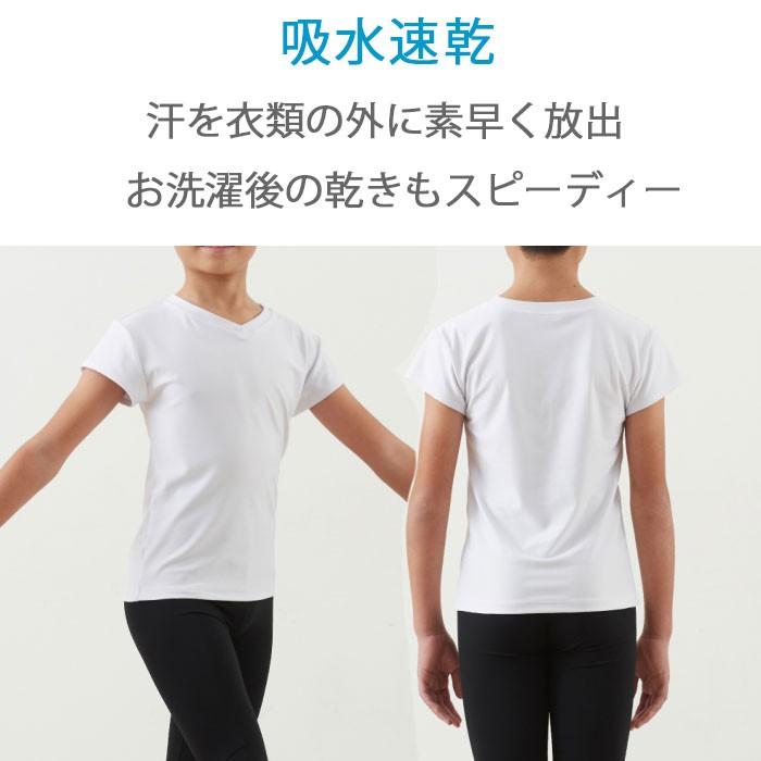バレエ Tシャツ メンズ 男性 Vネック ストレッチ素材 S M L r75047