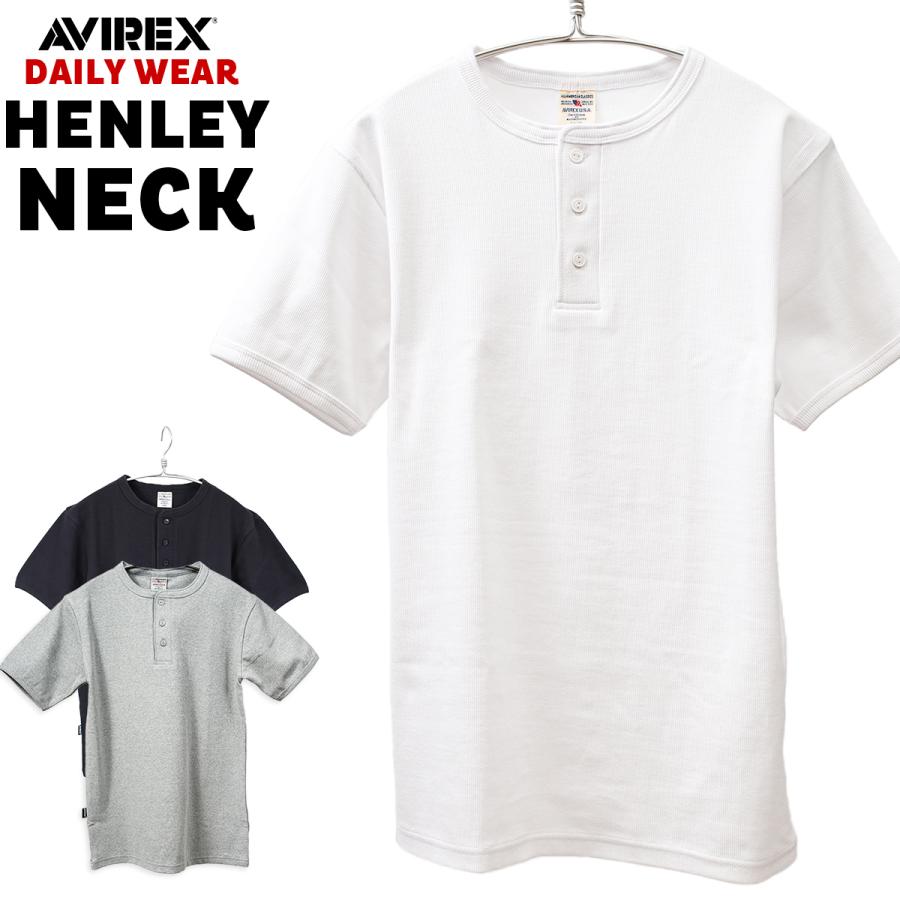 AVIREX（アヴィレックス） アビレックス DAILY S/S RIB HENLEY NECK T