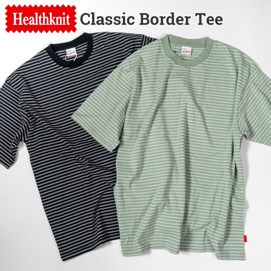 Healthknit（ヘルスニット） ボーダー Tシャツ 51045 メンズ