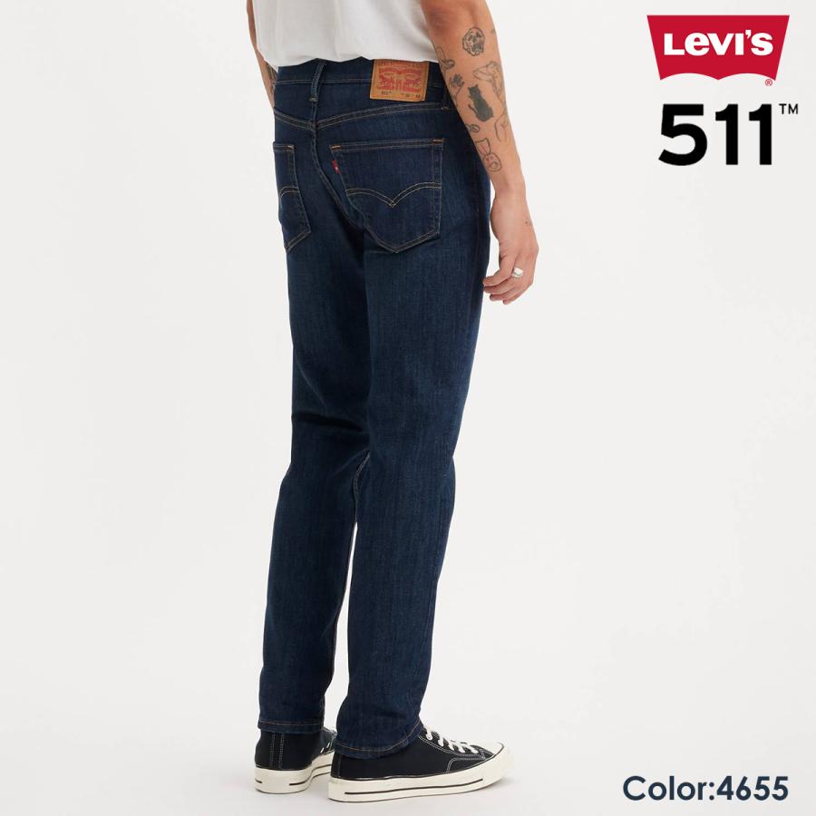 Levi’s 511 SLIM W32 濃紺 リーバイス　シンチバック　廃番希少 Big E LEVI'S 511 スリムジーンズ W32 濃紺 ビッグE 黒カン Vステッチ
