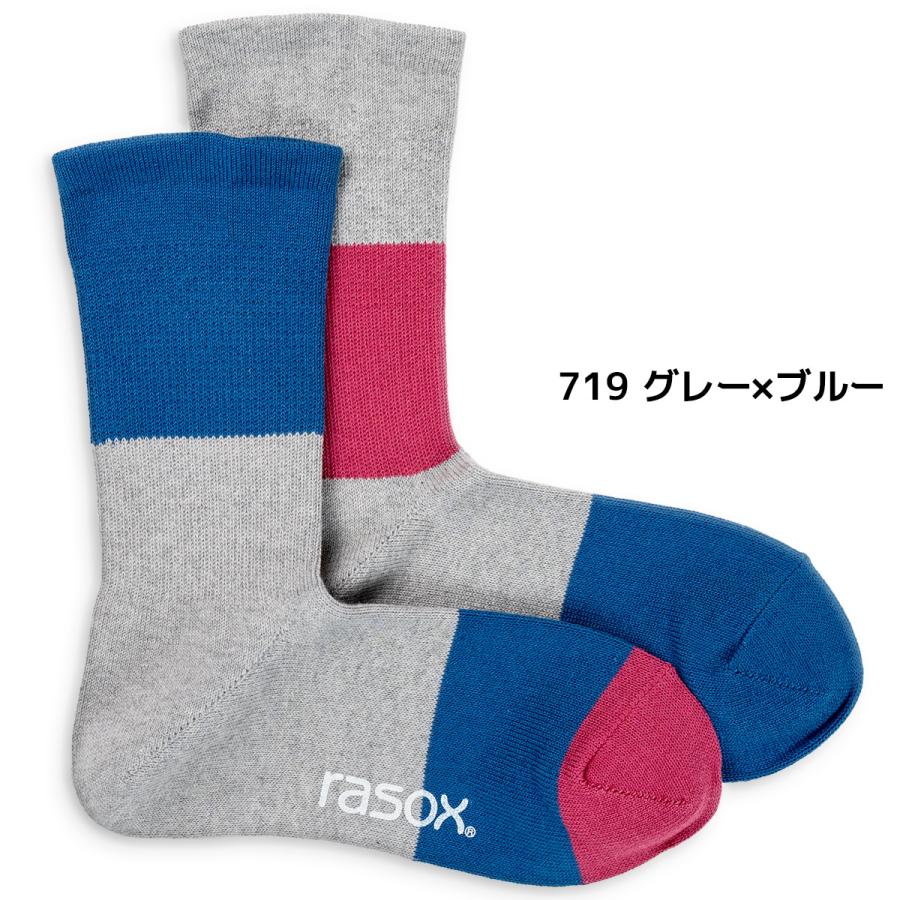 ラソックス 靴下 コットンリネンパネルミックス rasox メンズ レディース｜ballistik｜08