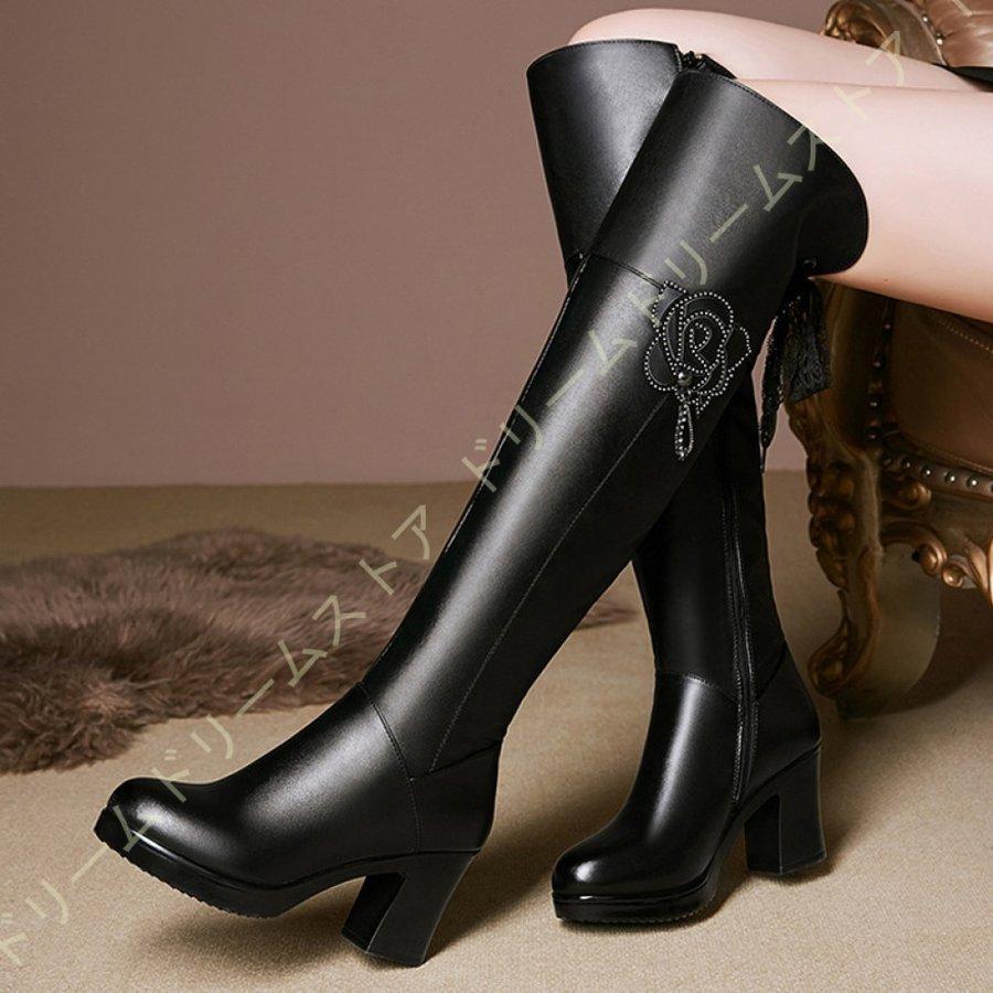 厚底 ロングブーツ エンジニアブーツ ジョッキーブーツ ハイヒール バイク用ブーツ大きいサイズ ブーツ レディース ロング 太ヒール 歩きやすい 疲れにくい 出色 ブーツ