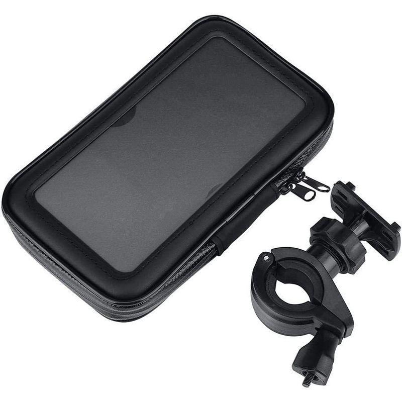 VGEBY1 自転車トップチューブバッグ フレームバッグ 電話ホルダー 防水 透明なタッチスクリーン 取り付け簡単 L XL ブラック(L)
