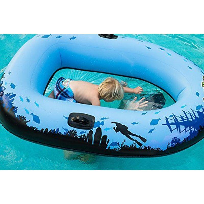 Sieco Design 海中探索 底が透けている ボート フロート 浮き輪 子ども 並行輸入品 Design 海中探索 底が透けている ボート フロート 浮き輪 子ども 並行輸入品