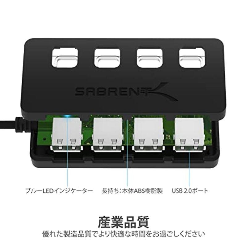 限定版限定版SABRENT Usbハブ4ポート(LED電源スイッチ付き)高速4026Mbps、PS5 PS4、ノートパソコン、PC、タブレット、Macb その他PCパーツ LYFNLOVE ウルトラスリム USB ハブ 4ポート USB 3.0スプリッター 高速USBデータハブ ノートパソコン コンピュータ