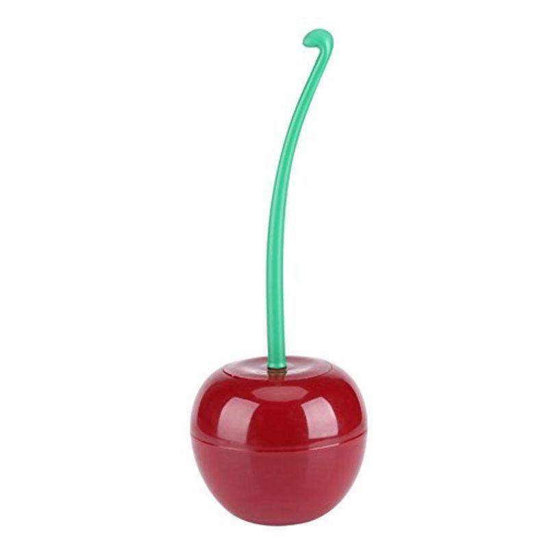 トイレブラシ ホルダー付き トイレ用品 可愛いさくらんぼの形 洗浄ブラシ 便器ブラシ トイレクリーナー 持ちやすい ケース付 隅々まで掃除 洗浄ブラシ 浴室バス ト ホビーショップballon 店 隅々まで掃除 最安値に挑戦