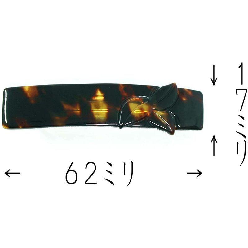 本べっ甲 髪留め 丁寧に彫りを施した バレッタ ヘア アクセサリー 本鼈甲の髪飾りで黒留袖のフォーマルな髪型から浴衣のヘアアレンジも