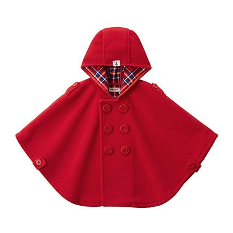 ミキハウス マント ベビー キッズ 男の子 女の子 子供服 ケープ ポンチョ 10-3858-382 M(90-100cm) 赤