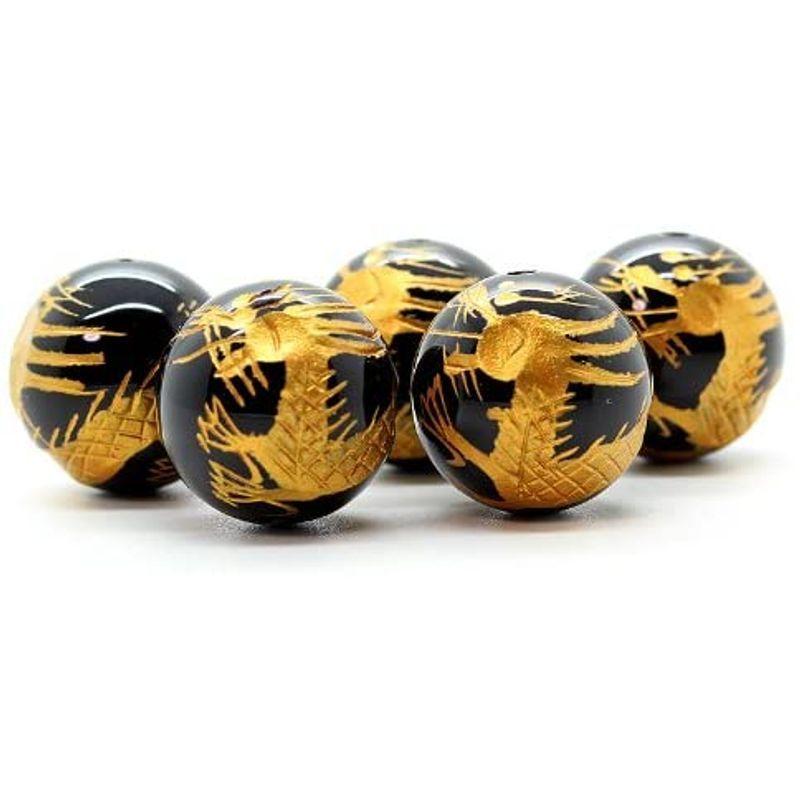好評 ビーズ アクセサリー道具 材料 石輝 バラ売り5玉金彫五本爪皇帝龍オニキス18ｍｍ玉パワーストーン 作成用ゴム1ｍ 通しワイヤー ブレスレットの 作り方説明書付きt037 Www Threeriversofs Com